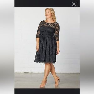 Kiyonna Luna lace dress - black